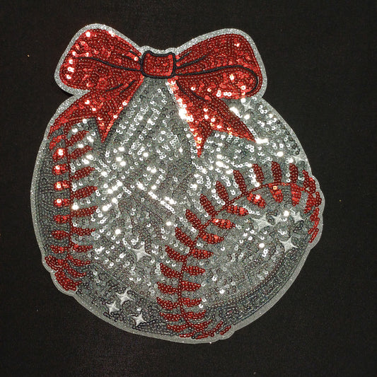 Rhinestone Baseball with Bow