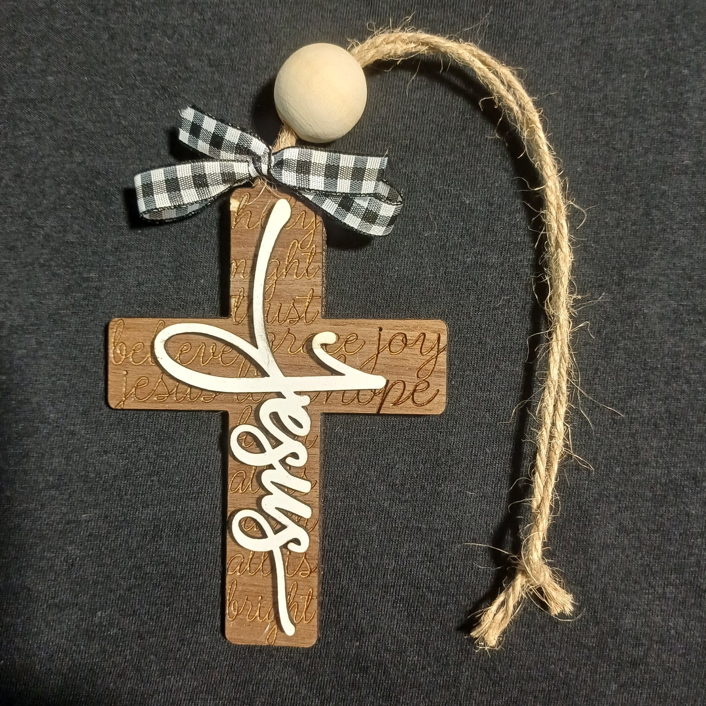 Jesus Crucifix Ornament (white)