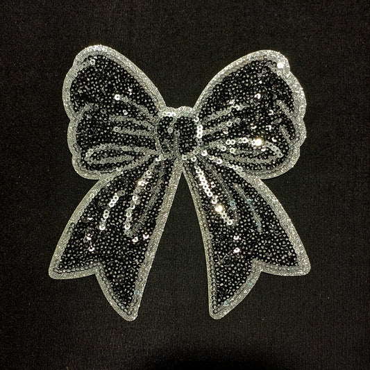 Black Bow with Silver Trim